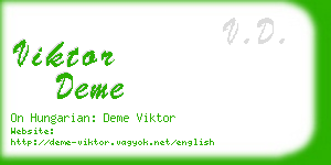 viktor deme business card